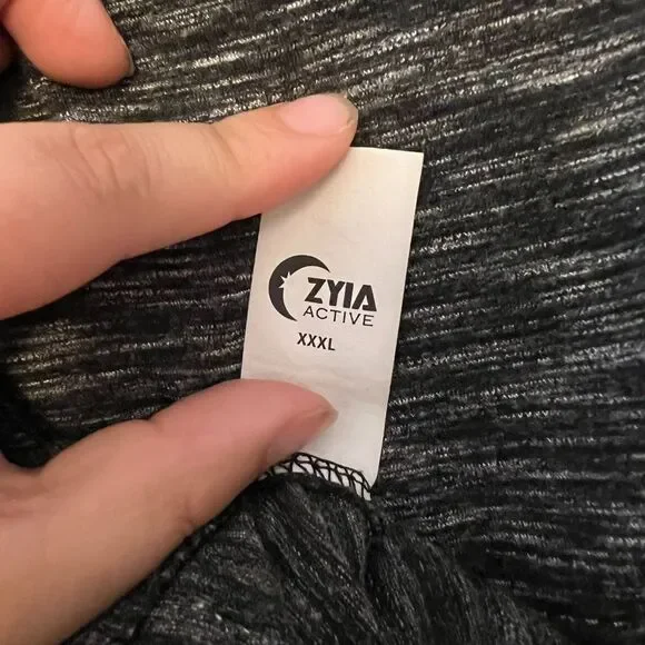 ZYIA Active Black Infinity Tank Top Split Tie Front Size XXXL - Picture 7 of 9